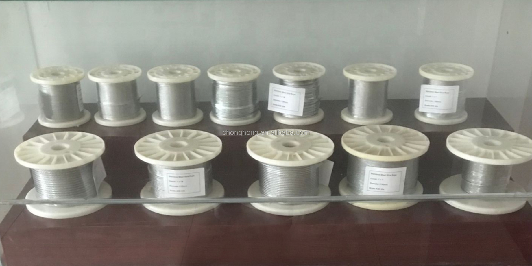 Non-coated 1/8" 3/16" Steel Core Wire Rope 7x7/ 1x19 / 7x19 T316 Stainless Aircraft Cable for Railing