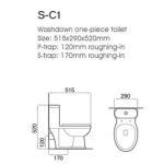 Children Ceramic Bathroom Toilet Set Elongated Floor Mounted