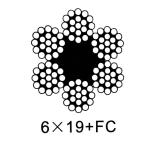 DIN Standard 3mm 6x19 FC Stainless Steel 304/316 Wire Rope 4mm 5mm 6mm 7mm 8mm