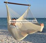 Large Caribbean Hammock Chair Creamy , Outdoor 2 Person Hammock Swing Chair With