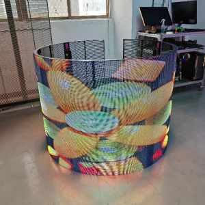 China Best price Full Colour Grille Mesh Screen Transparent Led IP67 RGB P3.91 Grille Mesh Screen LED Mesh Video Screen factory