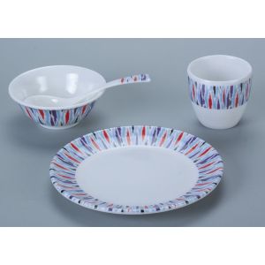 China FDA Approved 16pc Melamine Dinnerware Set For Indoor on sale
