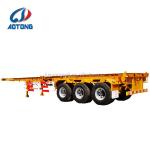 Aotong 20Ft 40Ft Container Frame Skeletal Semi Trailer with Fuwa Bpw Optional