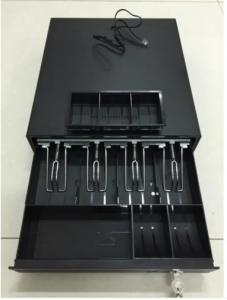 China Long Time Small Square Terminal Cash Drawer With Black Finish For POS System factory