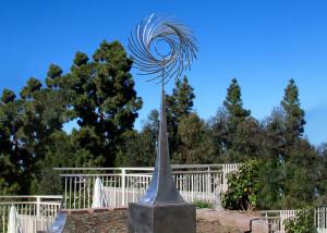 China Large Outdoor Decorative Stainless Steel Sculpture Artists Garden Kinetic Sculpture factory