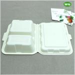 Food Grade Corn Starch PP 9x6 Inch 2 Compartments Lunch Box,Factory Offer