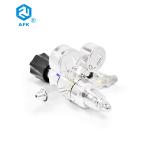 Helium Propane Hydrogen Stainless Steel Pressure Regulator Dual Gauge Dual Stage