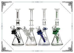 China 10'' Divided And Dual Style Glass Bong With Downstem Bowl Hookah Pipes factory