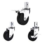3 Inch 154lbs Capacity Medium Duty Casters With Delrin Bearing