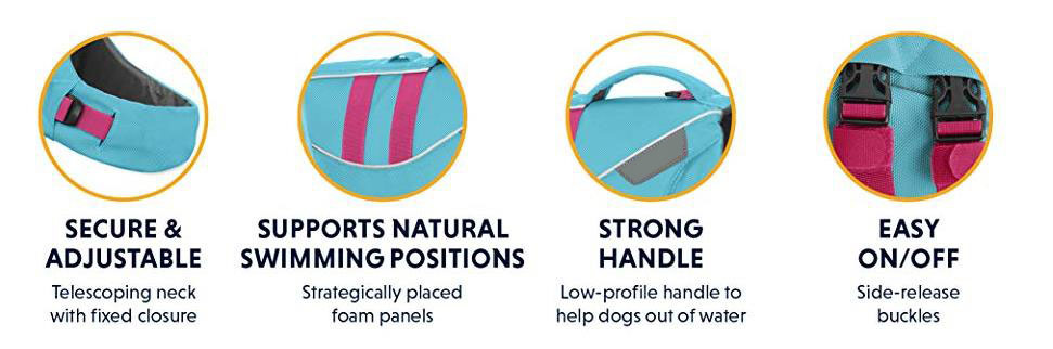 Flow Coat Life Vest for Dog Low-Light Visibility for Additional Safety