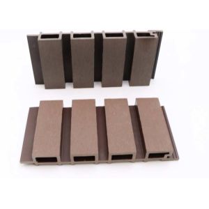 China Plastic Composite Garden Exterior WPC Wall Panel Waterproof WPC Fluted Wall Panel on sale