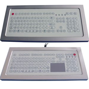 USB Industrial Membrane Desktop Keyboard , Compact Keyboard With Touchpad