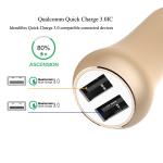 6A Dual USB CAR CHARGER QC3.0 Universal Compatible HOCO 36W Dual USB Car Fast