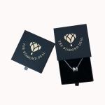 Rigid Boxes End Black Gold Style Necklace Gift Box for Customer's Specific
