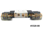 4V320-08 1/4" BSPT AirTAC Type Pneumatic Solenoid Valve 5/2 Way Directional