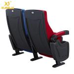 Geniune Leather High Density Molded Foam Movie Theater Seats With Cup Holder