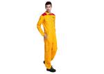 Orange Automotive Industrial Work Uniforms With Velcro Removable Wristband