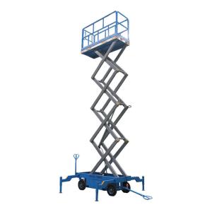 China 6m 8m 10m 12m Hydraulic Electric Scissor Mobile Lift Aerial Working Platform factory