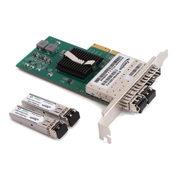 Femrice 1000Mbps Quad Port Gigabit Ethernet Server Network Adapter PCIe x4 Intel