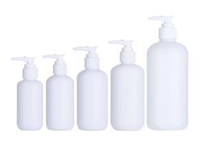 China 250ML Round HDPE Lotion Bottle For Shampoo Shower Gel Packaging factory