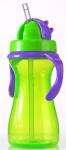 Green Purple 9oz 290ml Baby Weighted Straw Cup With Handle