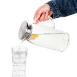 50 OZ Clear Glass Water Pitcher 304 Stainless Steel Lid OEM Service