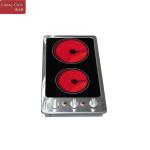12 In. Knob Control Timer Stainless Steel Shell Ceramic Radiant Electric Cooktop