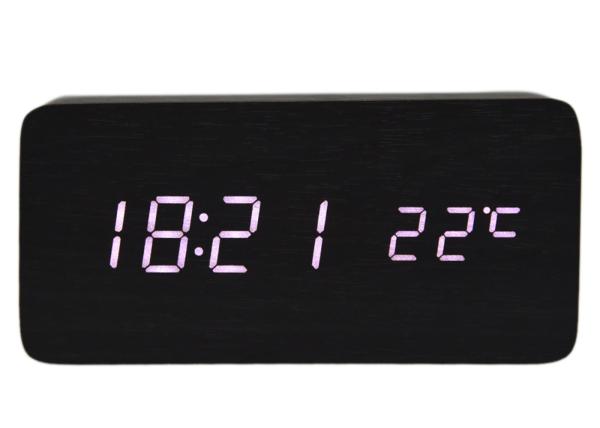 Quality Digital LED Alarm Clock Sound Control Wooden Despertador Desktop Clock