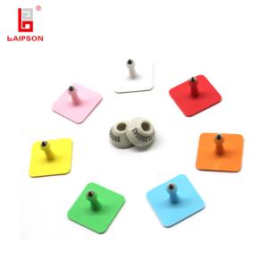 China Round 22mm LF RFID Pig Cattle Sheep Ear Tags With Closed For Livestock Farm factory