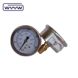 China 2.5&quot; glycerine filled panel flange type pressure manometer factory