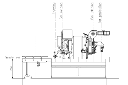 Pail Ear Welding Tin Box Making Machine 25L 45CPM For Can Making