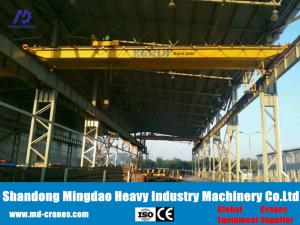China 16/3.2 Ton LH Model Double Girder Overhead Crane with Trolley Type Electric Hoist factory