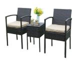 All Weather Rattan Bistro Set Patio Table Patio Table And Chair Outdoor