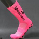 Non Slip Soccer Socks for Adults Long Tube Crew Sport Bottom Grip Anti-slip