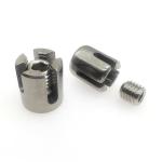 Small Single Pivot Wire Cable Clamp in Polished 316 Stainless Steel for 3mm Rope