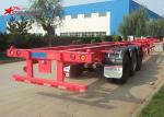 Startrailer Red Color Gooseneck Skeletal Container Trailer For Truck , Long Life