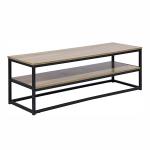2 Shelves Metal Frame Living Room Furniture 120x40x42cm With Storage