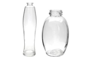 China Bathroom Clear Empty Cosmetic Glass Bottles With Pump Dispenser Refillable factory