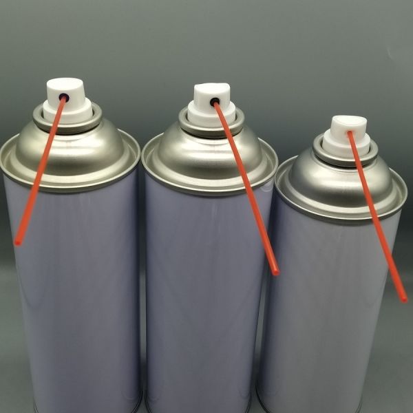 WD-40 aerosol valve complete assembly and dip tube configuration