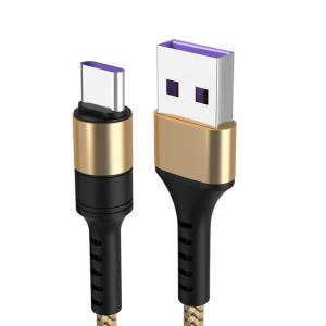 China 5A Type C Nylon Charging Cable Length 0.5M - 2M OD 3.1mm Fast Data Transmission factory