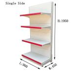 Display Gondola Supermarket Shelf High Quality Fashion White Metallic Steel