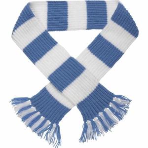 China 50cm Winter Wool Free Striped Scarf Knitting Pattern With Embroidery Logo factory