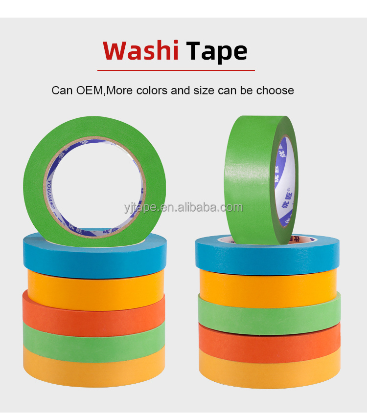 Automotive Masking Crepe Washi Paper Tape for Sharp Line Painting No Residue and Easy