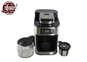 China Digital 1.25 Liter Filter Drip Coffee Maker With Grinder OEM Family 300*200*310mm factory
