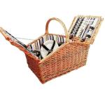 Natural Willow Wicker Picnic Basket Cheap Lunch Bags Outdoor Lunch Basket