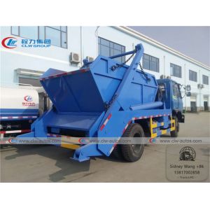 4x2 Dongfeng 4cbm Self Loading Swing Arm Garbage Truck With Hanging Chain