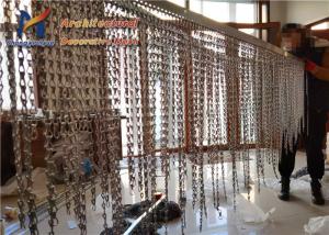 China Flexible Aluminum Chain Curtains Anodised Decorative Ceilings Wall Window Screen factory