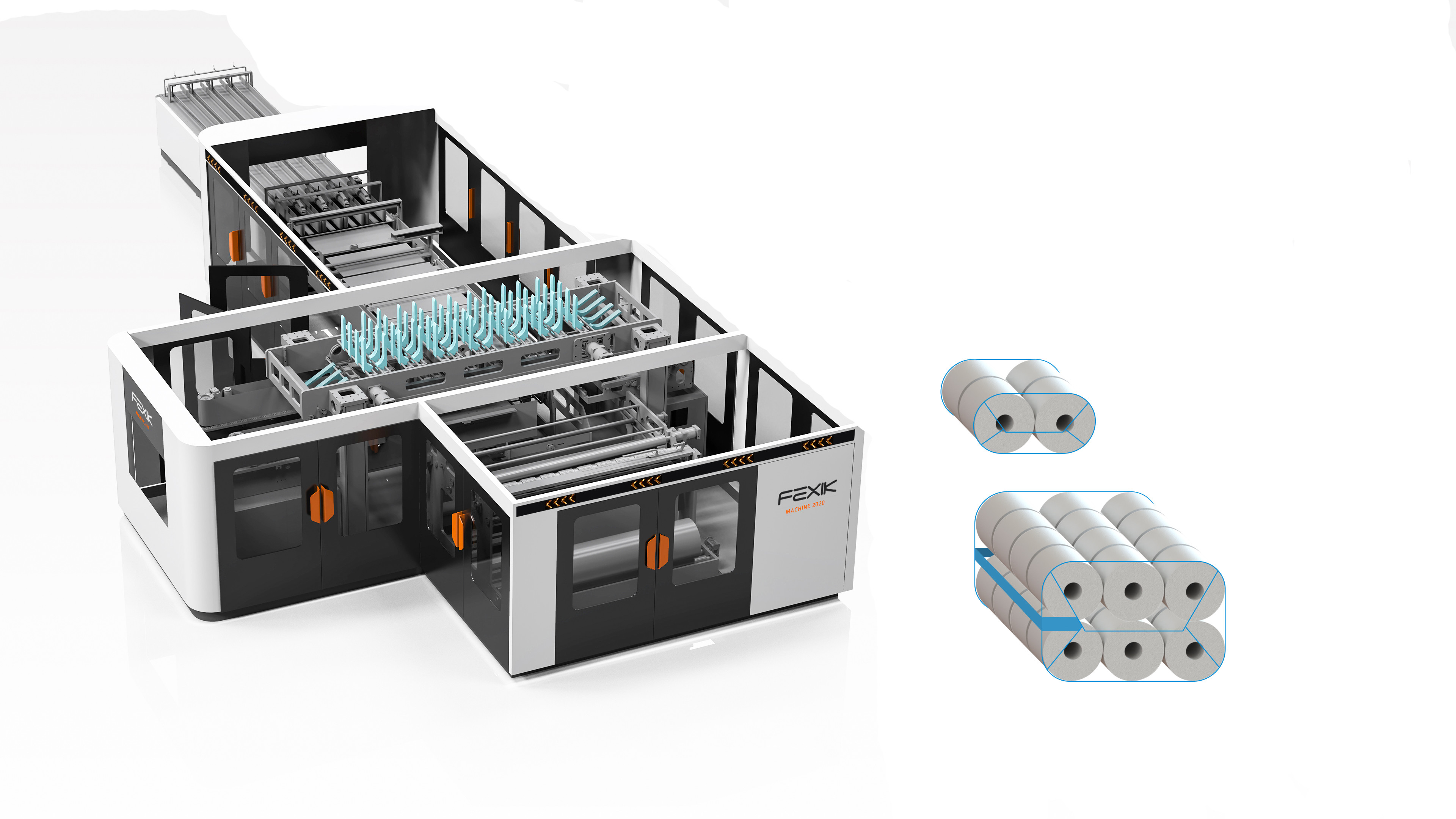 40 Microns 10min Converting Paper Roll Wrapping Machine