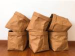 Recycled Kraft Paper Storage Bags Grocery Toys Washable Paper Storage Bags