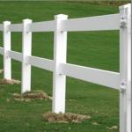 Square Post 2 Rails Vinyl Horse Fencing In Stock